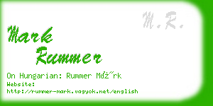 mark rummer business card